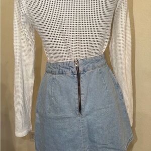 BDG Sky Blue Denim Mini Skirt